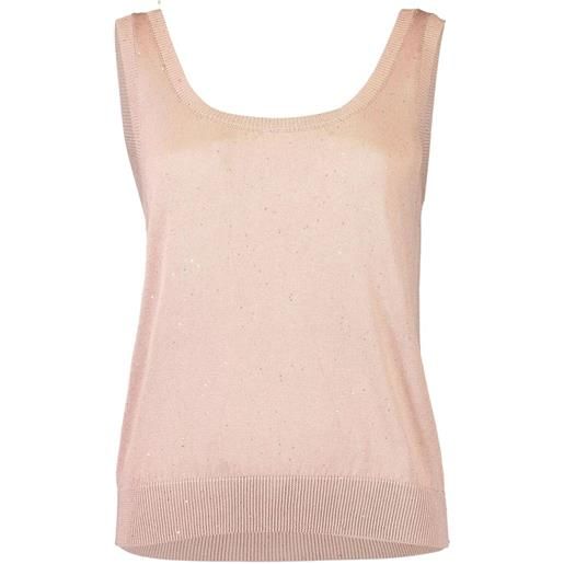 Eleventy scoop-neck tank top - toni neutri