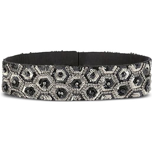 Alberta Ferretti sequin-embellished belt - nero