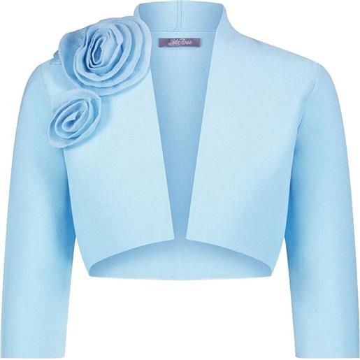 Lela Rose rose-detail bolero jacket - blu