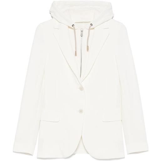 Eleventy blazer con cappuccio - bianco