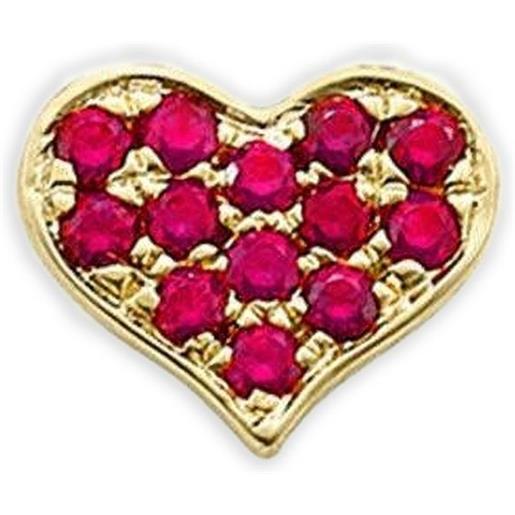 LILLY MARIE Orecchini Donna In Argento 925 Placcato Oro Con Cristallo Rotondo Rosso – Chiusura A Leva, Produzione UE