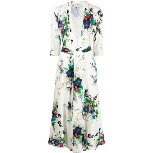 Luisa Beccaria abito a fiori - bianco