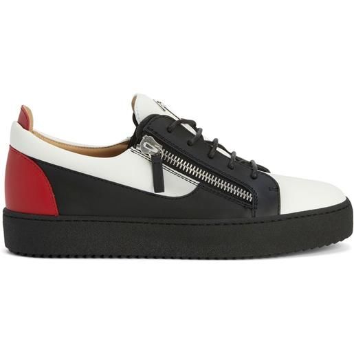 Giuseppe Zanotti sneakers frankie con doppia zip - bianco