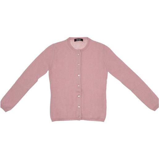 LA ROSE cardigan in cashmere con bottoni - rosa