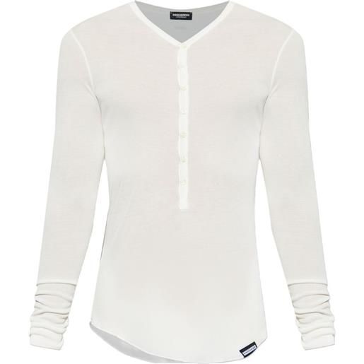 DSQUARED2 t-shirt a maniche lunghe - bianco