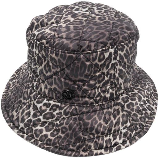 Maison Michel cappello bucket leopardato - marrone