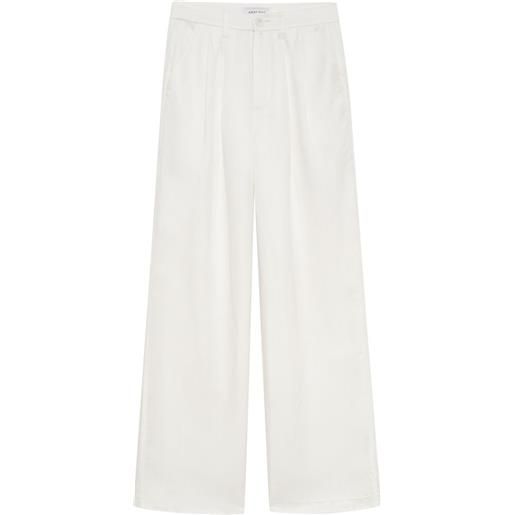ANINE BING pantaloni carrie a gamba ampia - bianco