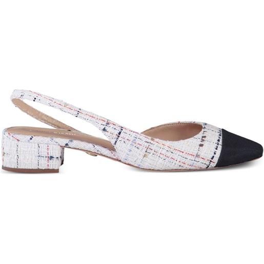 Veronica Beard cecile tweed slingback pumps - bianco