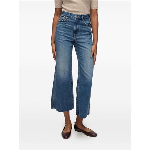 Veronica Beard jeans taylor con orlo sfrangiato - blu