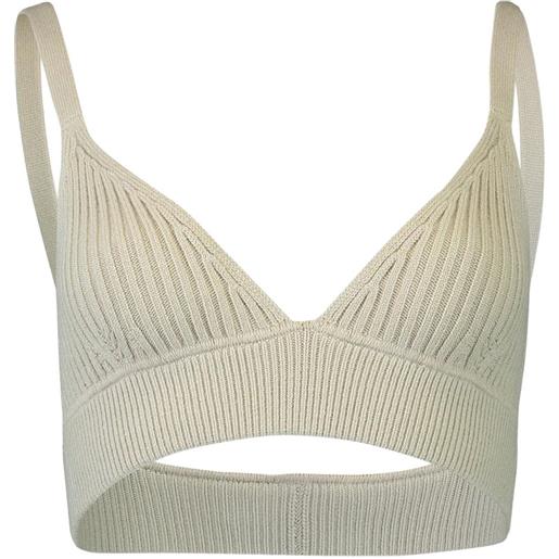 Michael Kors Collection top in cashmere a coste - toni neutri