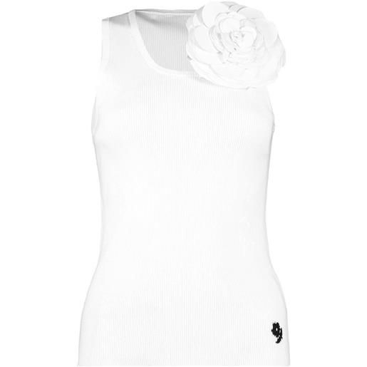 Bernadette canotta marcel con decorazione - bianco