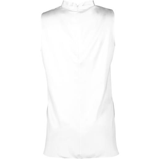 Adam Lippes drape-neck sleeveless top - bianco