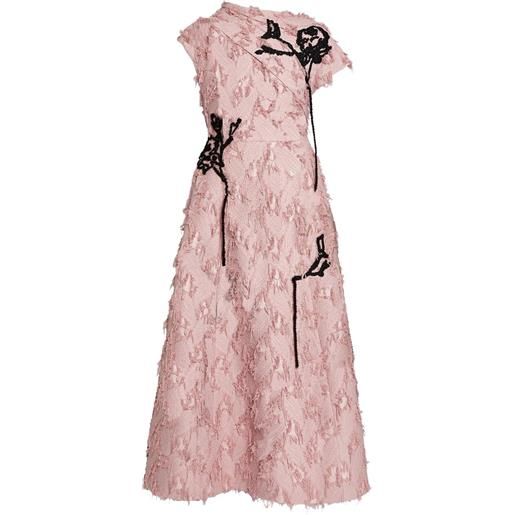 ERDEM asymmetric fringed dress - rosa