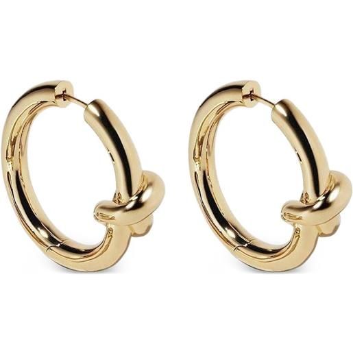 Jennifer Fisher orecchini a cerchio baby knot in oro giallo 10kt