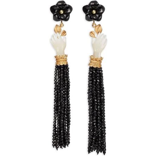 Orecchini A Perno Quadrati In Argento 925 Con Spinello Nero Naturale 7mm – HIFLYER JEWELS