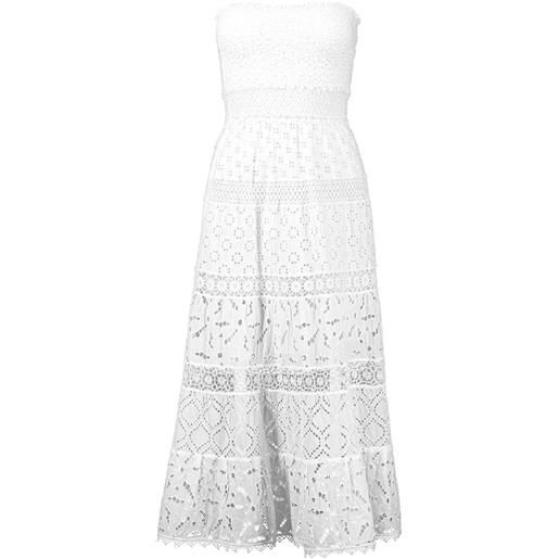 Temptation Positano abito savio con ricamo - bianco