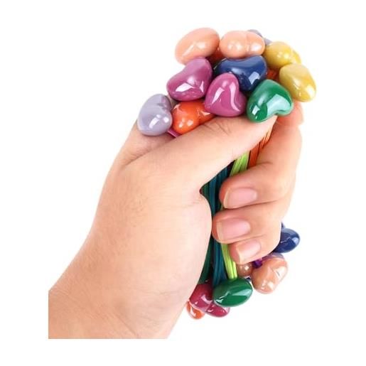 lasuroa 14 elastici per capelli con ciondoli a forma di palla bambine, fasce elastiche capelli con perline a forma di cuore graziosi fermacoda per acconciature da bambina