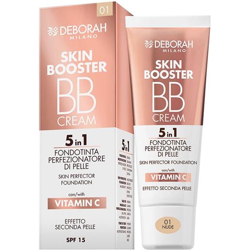 Deborah skin booster bb cream 5in1 spf15 01 nude idratante illuminante protettivo bb cream spf