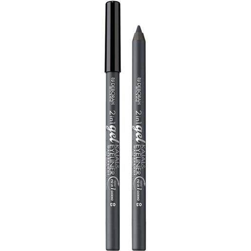 Deborah 2in1 gel kajal&eyeliner 03 grey precisa intensa morbida 1,21 gr matita