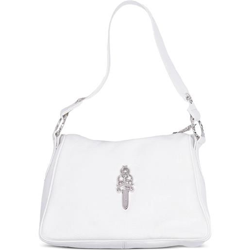 Chrome Hearts borsa dagger chicken nugget in pelle - bianco