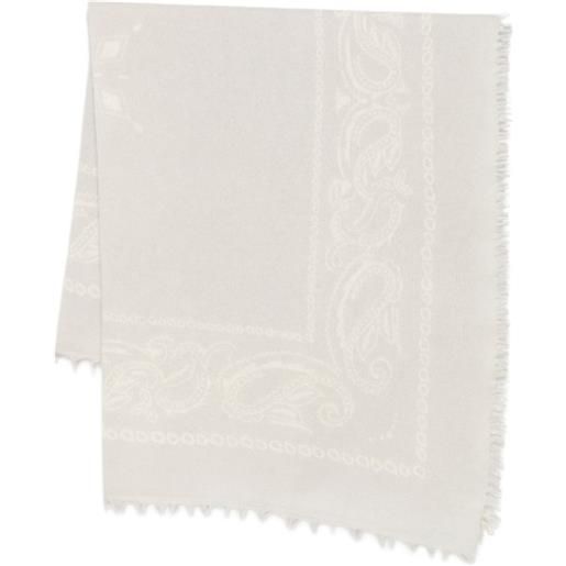 Liska sciarpa con stampa paisley - bianco