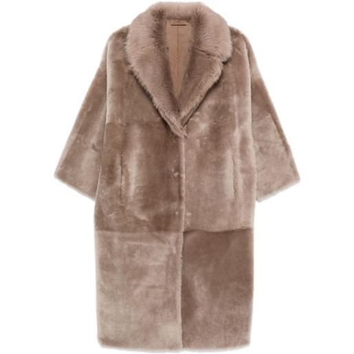 Liska cappotto con revers ampi - marrone