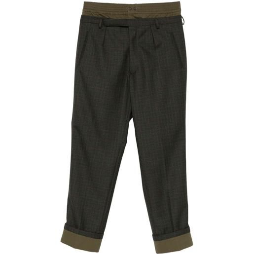 Prada pantaloni a quadri - verde