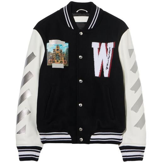 Off-White giacca varsity wo soundsystem - nero