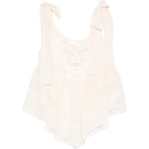 ZIMMERMANN top con nodo sulle spalle - toni neutri