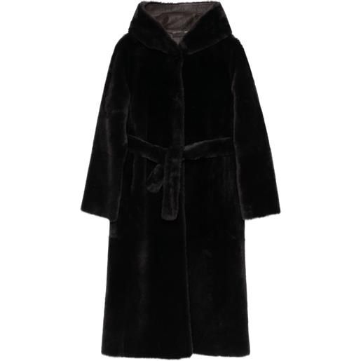 Liska cappotto con cappuccio - nero