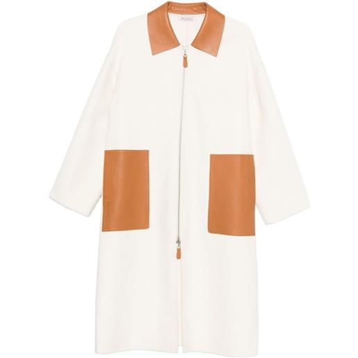 Liska cappotto con bordo in pelle - toni neutri