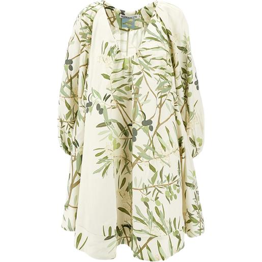 Bernadette abito a fiori - toni neutri