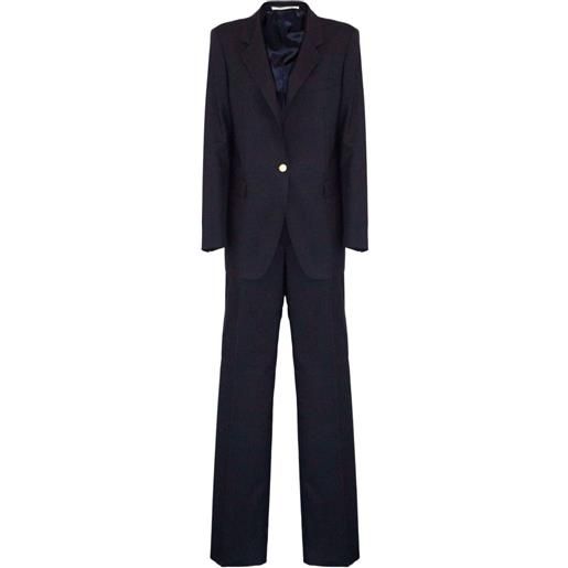 Tagliatore completo monopetto con bottoni - blu