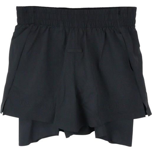 Fear of God Athletics shorts a doppio strato - nero