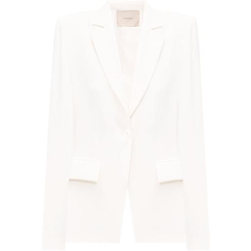 TWINSET blazer monopetto con bottoni - bianco