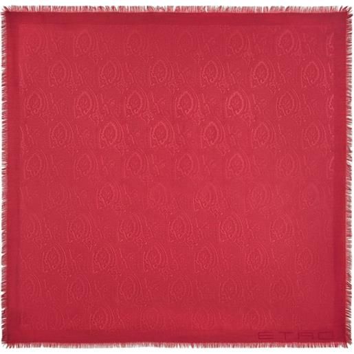 ETRO scialle con stampa paisley jacquard - rosso