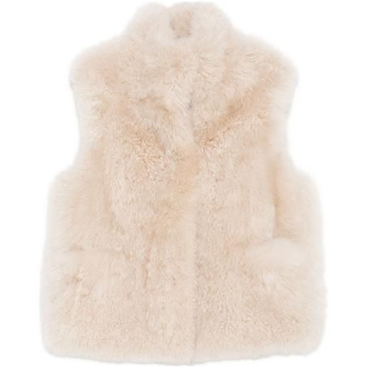 Liska gilet in shearling - toni neutri