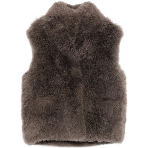 Liska gilet in shearling - marrone