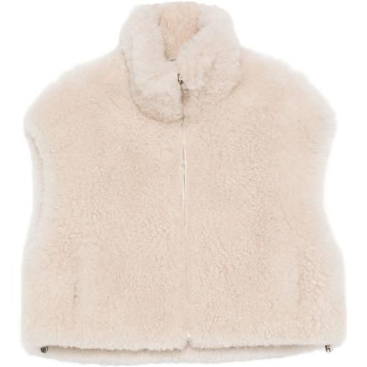 Liska gilet a collo alto - toni neutri