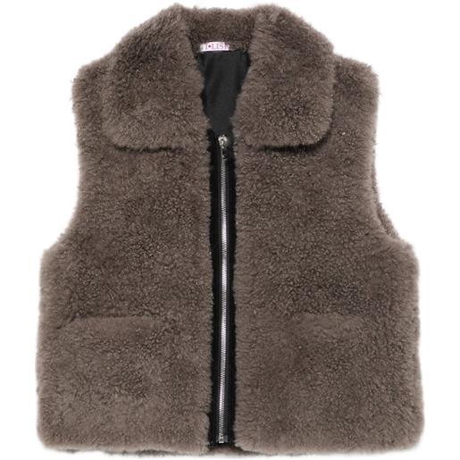 Liska gilet con zip - marrone