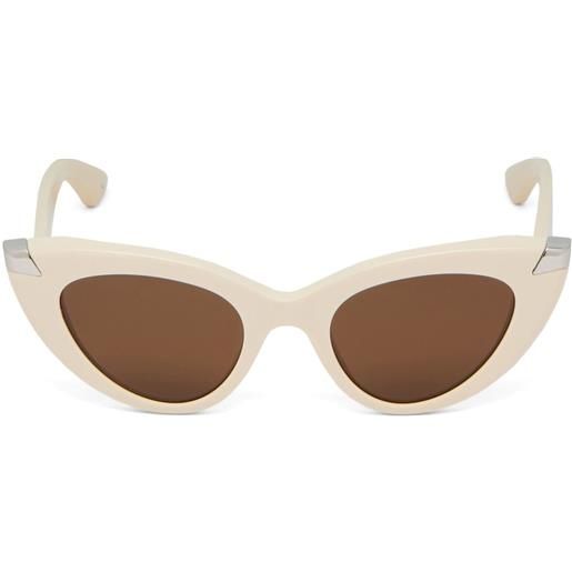 Alexander McQueen Eyewear occhiali da sole punk rivet cat-eye - toni neutri