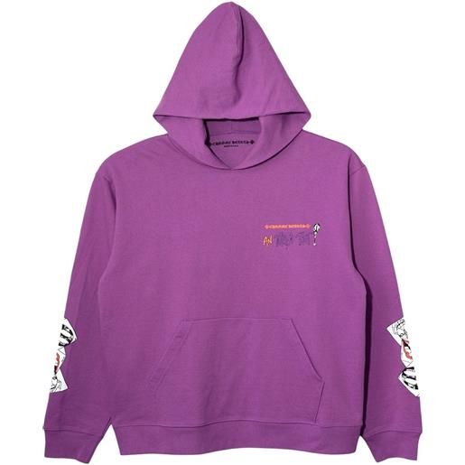 Chrome Hearts felpa matty boy con cappuccio - viola