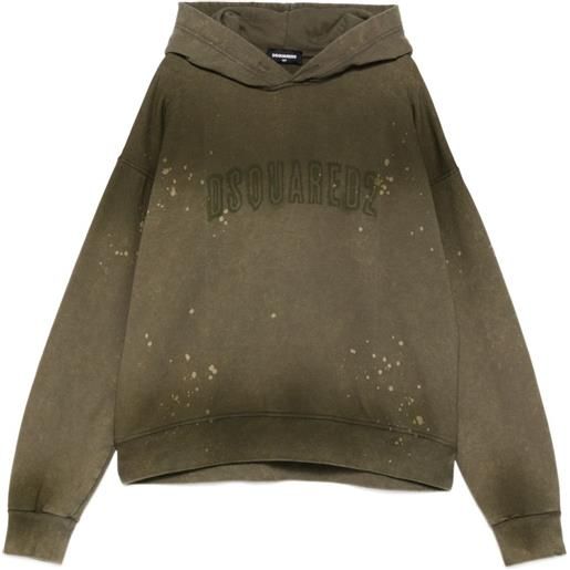DSQUARED2 KIDS felpa con logo e cappuccio - verde