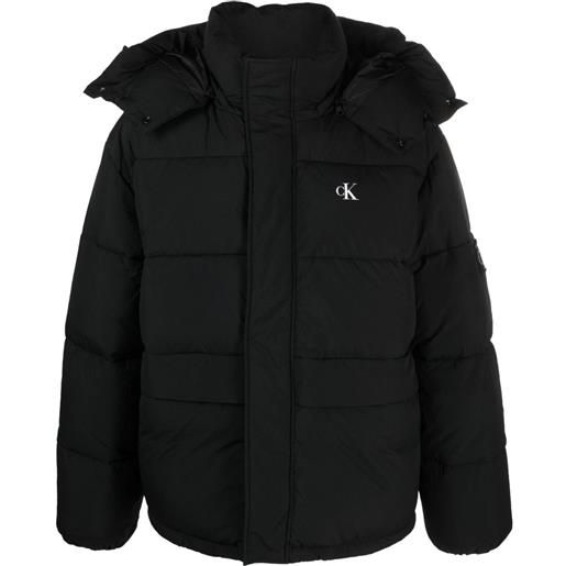 Calvin Klein Jeans piumino ess con cappuccio - nero