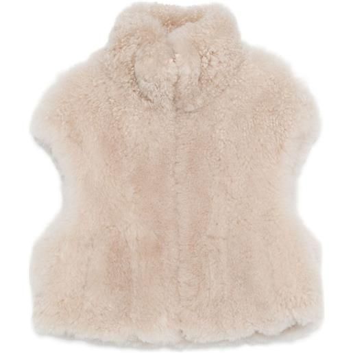 Liska gilet smanicato a collo alto - toni neutri