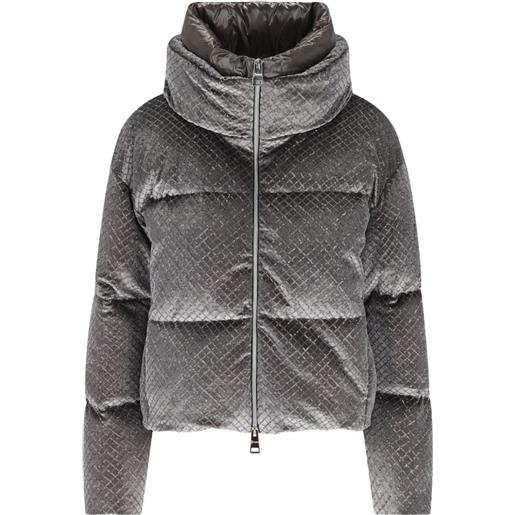 Herno giacca a collo alto con paillettes - grigio