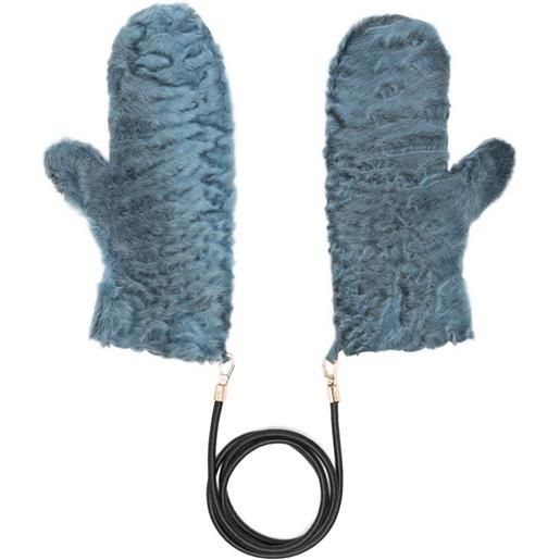 Liska muffole in pelliccia sintetica - blu