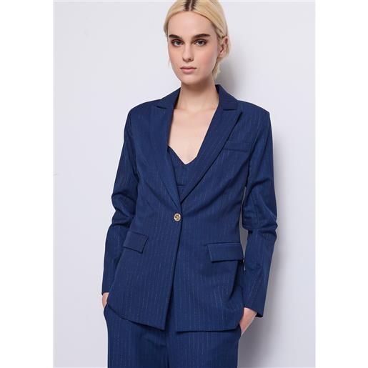 Denny Rose blazer blu gessato