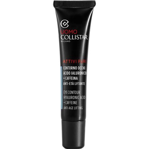 Collistar uomo contorno occhi acido ialuronico + caffeina anti-età liftante 15ml