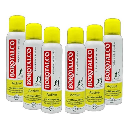 Borotalco active deodorante unisex con microtalco al profumo di cedro e lime spray 48h senza alcool 150 ml (6)